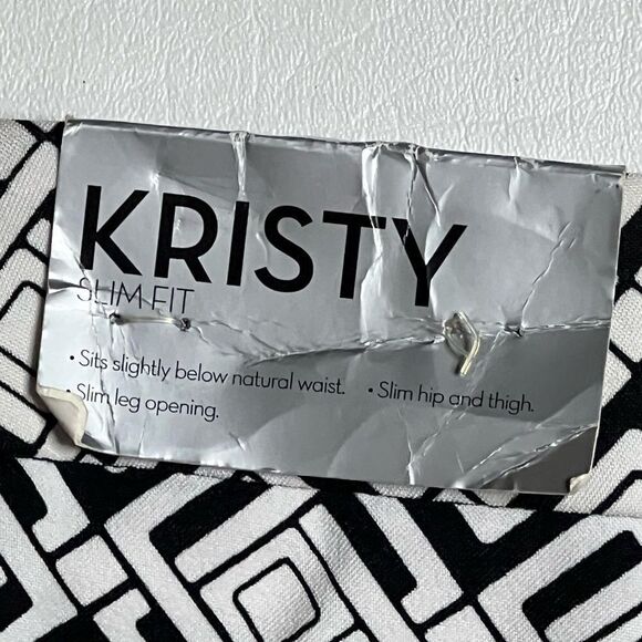 Kasper | NWT Black/White Kristi Slim Fit Pants - Picture 5 of 6
